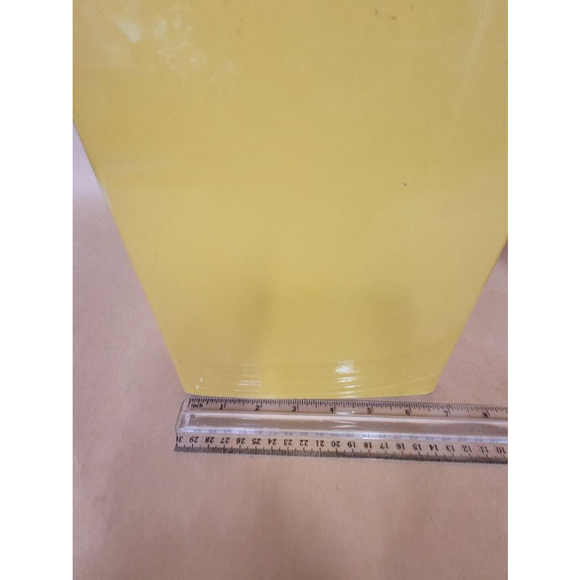 Vintage Lincoln Beautyeare Set of 2 Yellow Metal Storage Containers with Lids - Picture 15 of 16